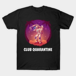 Dancing astronaut or spaceman character in space suit and sunglasses T-Shirt